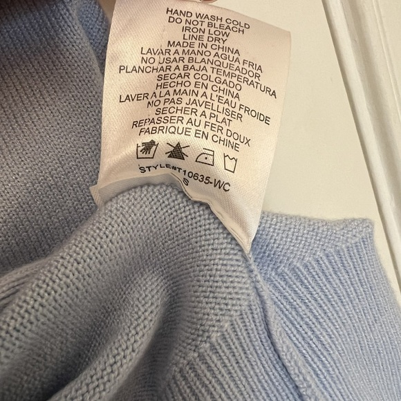 Spencer Ella Sweater Cardigan Small Light Blue with Pearl Button details - Picture 3 of 3